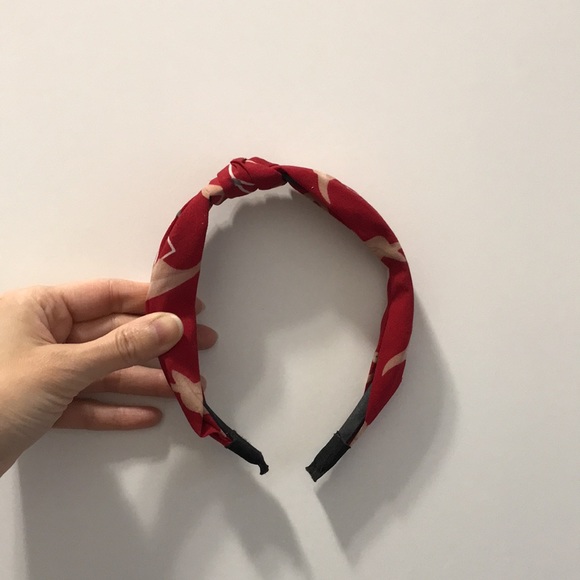 ❤️ Silk Flamingo Print Turban Knot Headband - Picture 7 of 11